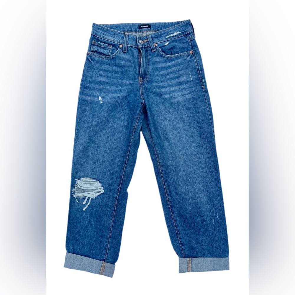 Express Distressed Blue Jeans